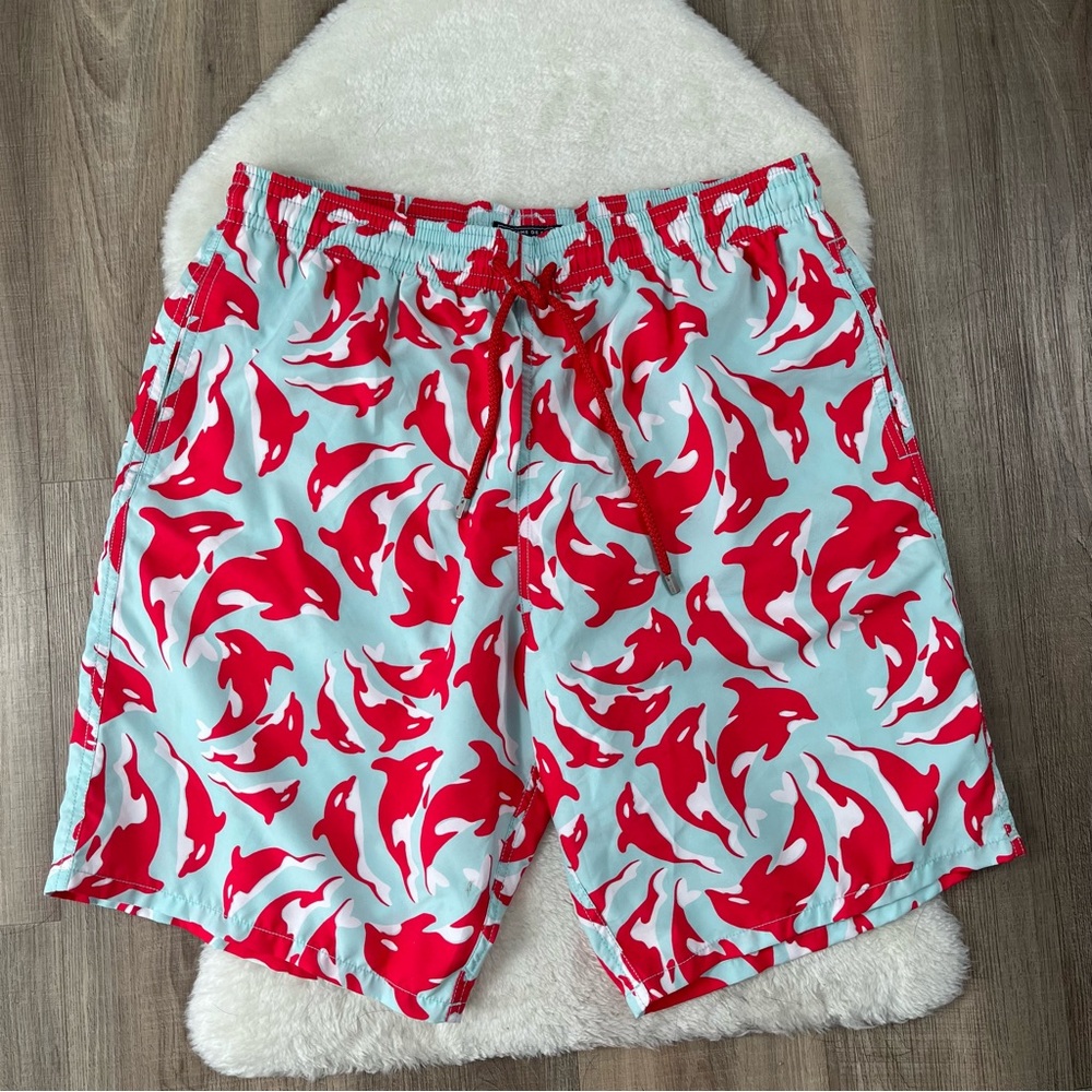NWOT Vilebrequin Okoa dolphin print swim trunks